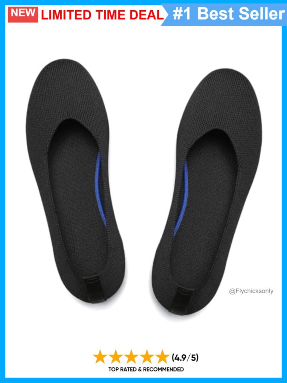 Women's Knit Ballet Flats Round Toe Slip On Casual Shoes